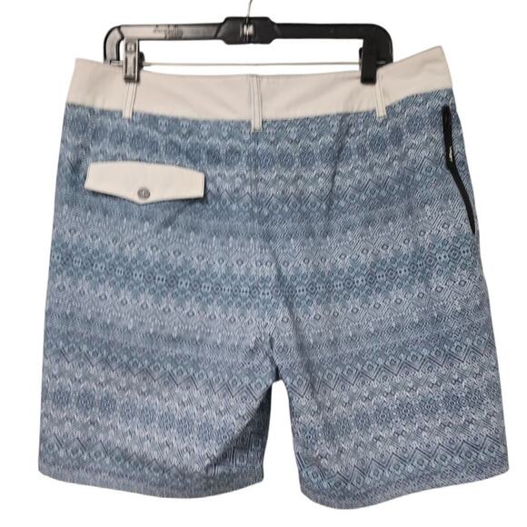 NWT Vast Mens Boardshorts Blue White Pattern Size 36 Swim Surf Waterboarding - Picture 2 of 7